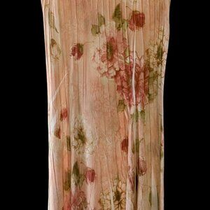 Komarov gorgeous floral pleated, flowy dress, size Med., NWT